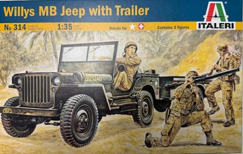 Coelianmodels, Italeri, 0314, Willy's Jeep, 1/35, € 15,99, Hobby en Vrije tijd, Modelbouw | Auto's en Voertuigen, Nieuw, Tank