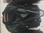 Dames franje jas suede leer maat 38 a40, Ophalen, Zo goed als nieuw, Maat 38/40 (M), Zwart