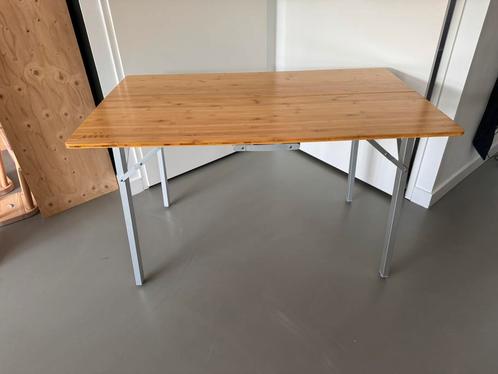 Opklapbare tafel Obelink Bamboo 120, Caravans en Kamperen, Kampeermeubelen, Zo goed als nieuw, Campingtafel, Ophalen of Verzenden