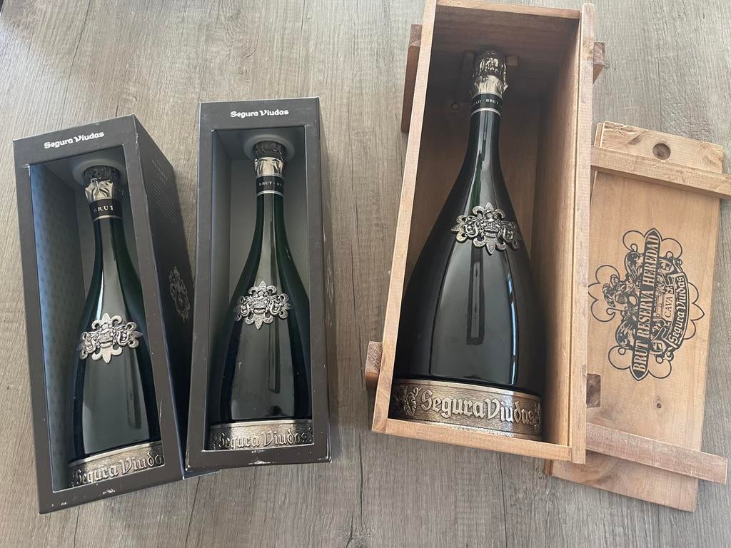 Segura Viudas brut cava 3 flessen, Ophalen of Verzenden, Zo goed als nieuw, Frankrijk, Rode wijn