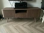 Goossens wonen tv-meubel Seppe donker eiken 135x50x42, Ophalen, Zo goed als nieuw, 25 tot 50 cm, Minder dan 100 cm