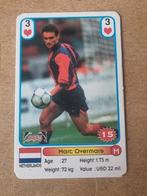 Voetbalplaatje Marc Overmars Barcelona speelkaart Akas, Ophalen of Verzenden
