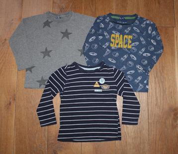 3 longsleeves van Hema 86/92 beschikbaar voor biedingen