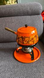 Oranje Fondueset jaren 60/70, Ophalen of Verzenden, Zo goed als nieuw, Brander