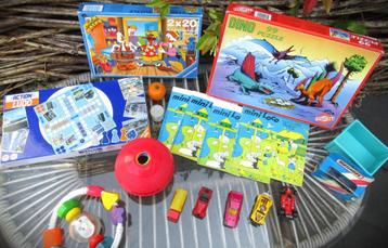 Matchbox Auto's~Puzzels~Ludo~Tas vol speelgoed~Fisher price beschikbaar voor biedingen
