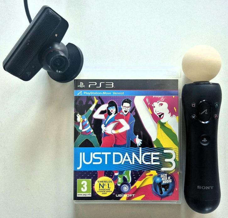 PS3 Playstation 3 move just Dance 3 Set €34,95 EUR, Spelcomputers en Games, Games | Sony PlayStation 3, Zo goed als nieuw, Muziek