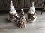Sneeuwpoppen en kerstboom van vilt kleur beige en wit, Diversen, Kerst, Ophalen, Zo goed als nieuw