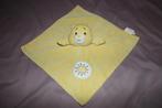 Carebear knuffeldoekje - geel beertje - 28x28cm, Ophalen of Verzenden, Gebruikt, Overige typen