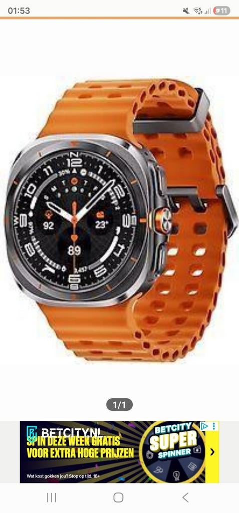 Galaxy Watch Ultra 2025 - Nieuwste Model!, Ophalen of Verzenden, Nieuw, Oranje, Jongen of Meisje