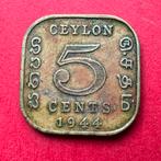 Ceylon 5 cents 1944, Postzegels en Munten, Munten | Azië, Verzenden, Zuid-Azië