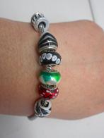 Zilveren Amora armband met 6 bedels nr.345, Verzenden, Zo goed als nieuw, Met bedels of kralen, Zilver