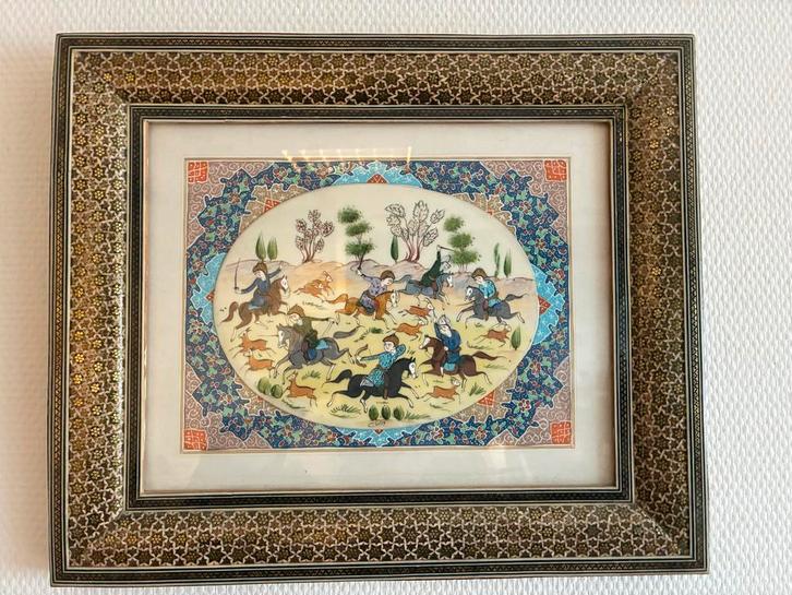 Perzisch schilderijtje, Antiek en Kunst, Kunst | Overige Kunst, Ophalen of Verzenden