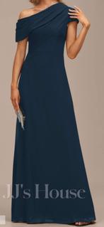 Avond jurk, one shoulder blauw 40 nieuw! JJ’s house, Maat 38/40 (M), Galajurk, Blauw, Nieuw