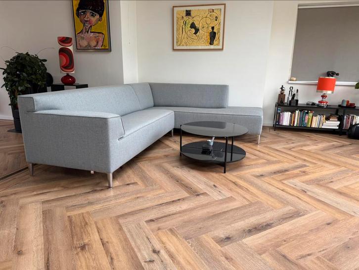 Hoekbank Leolux, Huis en Inrichting, Banken | Complete zithoeken, Zo goed als nieuw, Stof, Ophalen