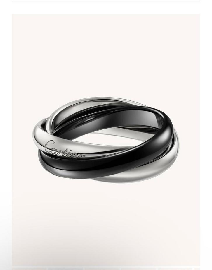 Cartier Trinity Ring Zilver/Goud, Sieraden, Tassen en Uiterlijk, Ringen, Nieuw, Dame of Heer, 17 tot 18, Zilver, Goud, Ophalen of Verzenden