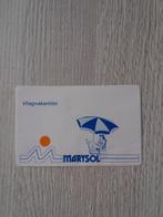 sticker Vliegvakanties MARYSOL, Ophalen of Verzenden, Zo goed als nieuw, Bedrijf of Vereniging