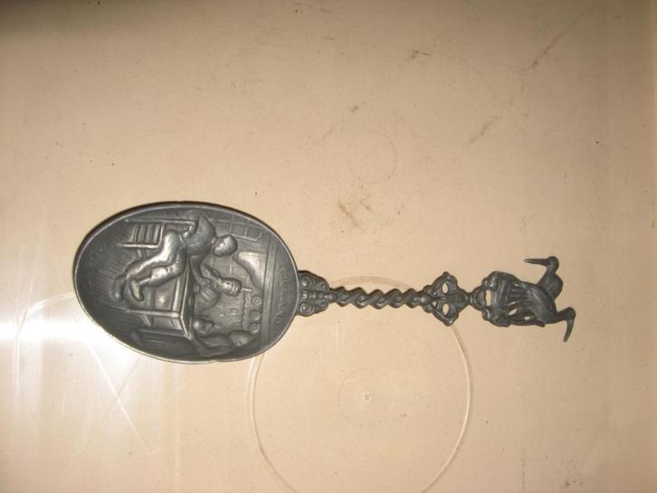 Tinnen sierlepels, Antiek en Kunst, Antiek | Tin, Ophalen of Verzenden