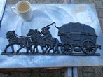 metalen muurplaat, Antiek en Kunst, Curiosa en Brocante, Ophalen of Verzenden