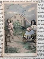 27-12-1904 In de bolderkar - Meisje met lang haar (HH), Verzamelen, Ophalen of Verzenden, Voor 1920, Gelopen, Kinderen