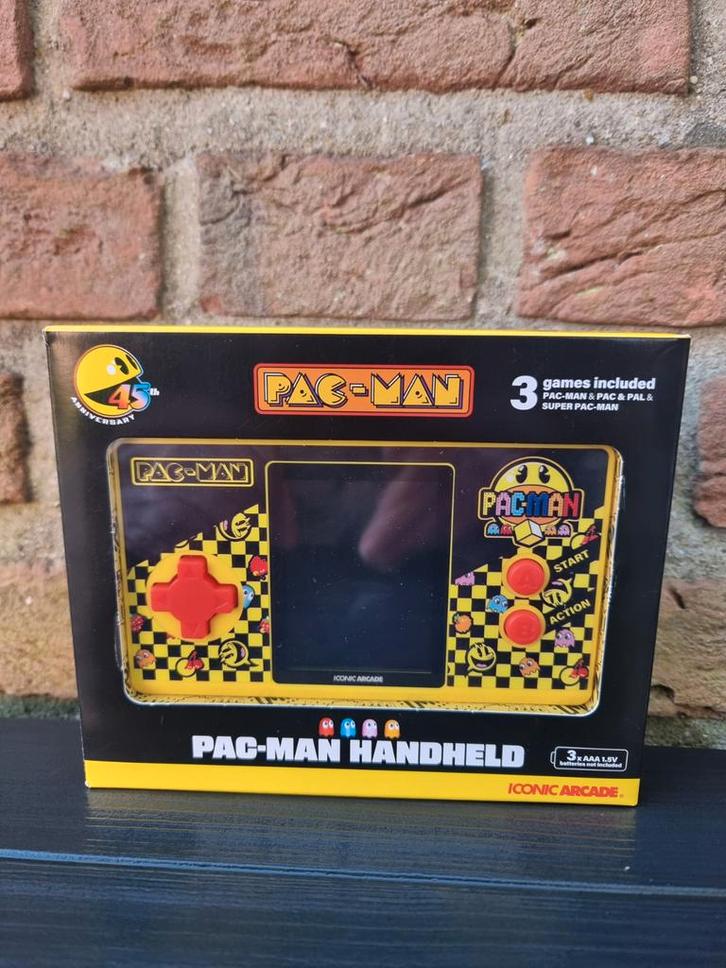 Pac-Man Handheld 45 Jaar - Iconische Arcade!, Spelcomputers en Games, Games | Overige, Nieuw, Avontuur en Actie, 1 speler, Vanaf 7 jaar