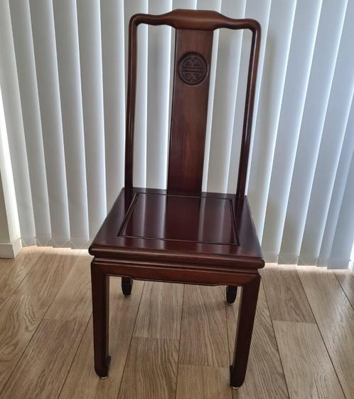Chinese stoel rosewood dark cherry, Huis en Inrichting, Stoelen, Zo goed als nieuw, Eén, Hout, Bruin, Ophalen