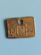 Hondepenning Amsterdam 1936, Ophalen of Verzenden, Brons, Nederland