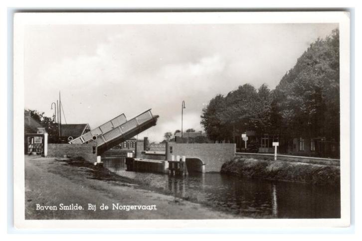 Bovensmilde, Bij de Norgervaart, Verzamelen, Ansichtkaarten | Nederland, Gelopen, Drenthe, 1940 tot 1960, Verzenden