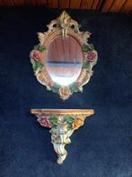 Bassano Spiegel met wandconsole, Antiek en Kunst, Ophalen, Ovaal, Minder dan 50 cm, Minder dan 100 cm