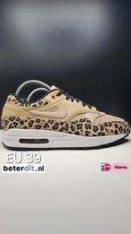 Nike Air Max 1 'Leopard' Maat: 39, Ophalen of Verzenden, Bruin, Zo goed als nieuw, Sneakers of Gympen