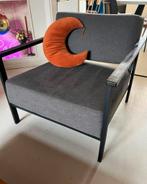 Mooie strakke grijze stoffen fauteuil, Ophalen, Zo goed als nieuw, Stof