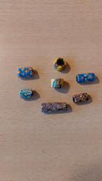 7 oude kleurrijke Merano glas kralen, Ophalen of Verzenden, Gebruikt, Kraal