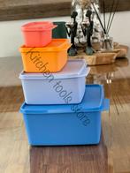 tupperware set vierkante opbergdozen wafeldoos koektrommels, Ophalen of Verzenden, Nieuw, Bus of Trommel