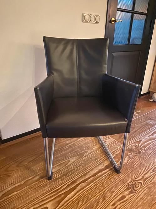 6 Eetkamerstoelen van Bert Plantagie model Jones, Huis en Inrichting, Stoelen, Gebruikt, Vijf, Zes of meer stoelen, Leer, Overige kleuren