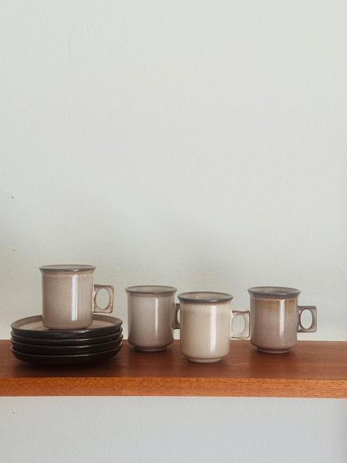 Vintage espressokopjes ‘Amsterdam’ Driehoek Huizen, Huis en Inrichting, Keuken | Servies, Zo goed als nieuw, Kop(pen) en/of Schotel(s)