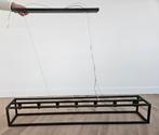 Grote stoere hanglamp van zwart staal, Ophalen, Gebruikt, Metaal, 75 cm of meer