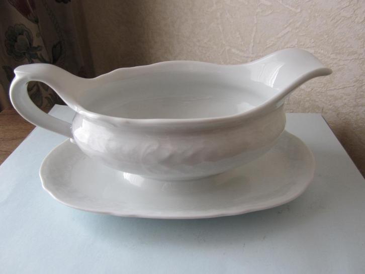 Schumann Bavaria porselein saucière juskom wit, Huis en Inrichting, Keuken | Servies, Zo goed als nieuw, Overige typen, Effen