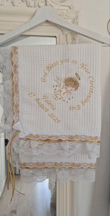 Doop deken geboorte babyshower christening Blanket handdoek  beschikbaar voor biedingen