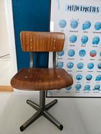 Retro Schoolstoel - Ouderwets Charme!, Huis en Inrichting, Stoelen, Ophalen, Gebruikt, Bruin, Eén