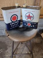 Caltex 2ltr olie blikken., Verzamelen, Blikken, Ophalen of Verzenden, Zo goed als nieuw, Overige, Overige merken