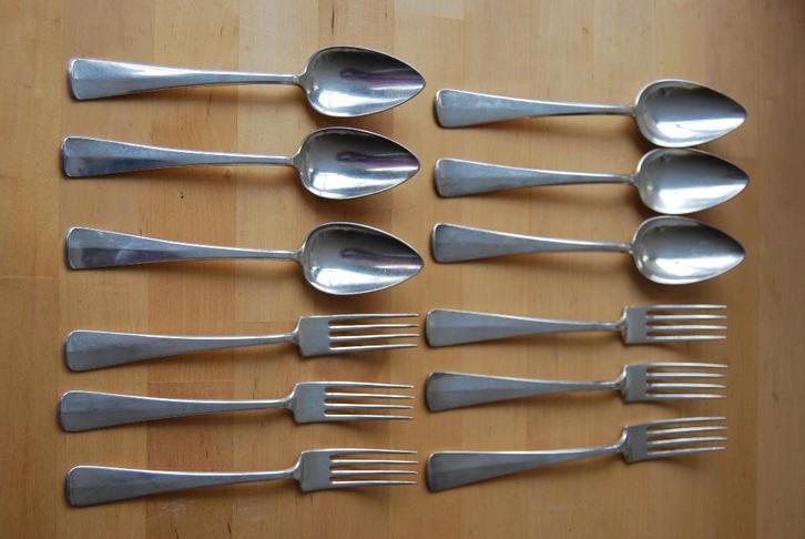 gero 90 bestekset 12 delig, Antiek en Kunst, Antiek | Bestek, Ophalen of Verzenden