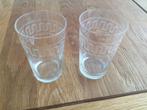 2 oude limonadeglazen met geslepen rand, Verzamelen, Glas en Borrelglaasjes, Ophalen of Verzenden