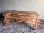 Prachtige grote strakke antieke dekenkist, tvkist., Antiek en Kunst, Antiek | Meubels | Tafels, Verzenden