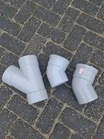 PVC hulpstukken 110 mm o.a. bochten 45 graden en T stuk., Doe-het-zelf en Verbouw, Buizen en Afvoer, Nieuw, Pvc, Ophalen of Verzenden