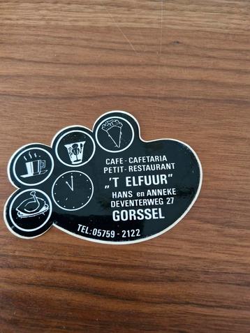 2995 Vintage 't Elfuur' Reclame Sticker beschikbaar voor biedingen