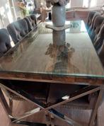 Rixos sleeper wood eettafel 180x90, Ophalen, 50 tot 100 cm, Zo goed als nieuw, 150 tot 200 cm