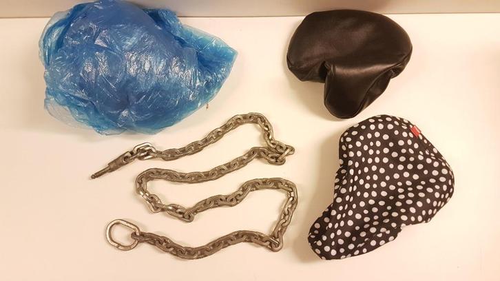 fietsspullen zadeldekje fietsslot poncho, Fietsen en Brommers, Fietsonderdelen, Algemeen, Stuur, Ophalen of Verzenden