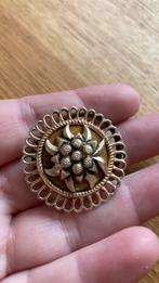 Vintage sjaal clip / broche, Sieraden, Tassen en Uiterlijk, Broches, Ophalen of Verzenden, Zo goed als nieuw, Goud, Overige materialen