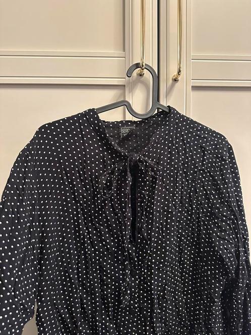 Zwart wit topje blouse Zara M met strik knoop detail, Kleding | Dames, Blouses en Tunieken, Nieuw, Maat 38/40 (M), Zwart, Ophalen of Verzenden
