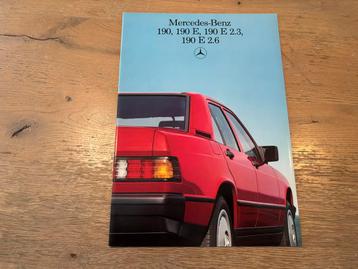 Folder Mercedes-Benz W201 1986 (190E, 190E 2.3, 190E 2.6) beschikbaar voor biedingen