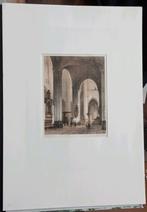 Johannes Bosboom Prent 19e eeuw Kerkinterieur, Verzenden